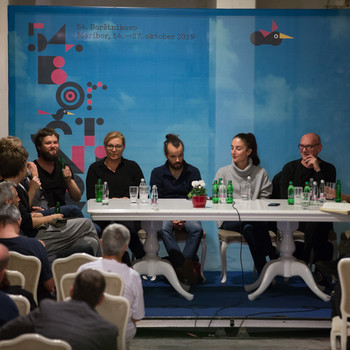 Panel discussion on no title yet <em>Photo: Boštjan Lah</em>