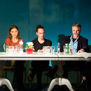 Panel discussion on Macbeth <em>Photo: Boštjan Lah</em>